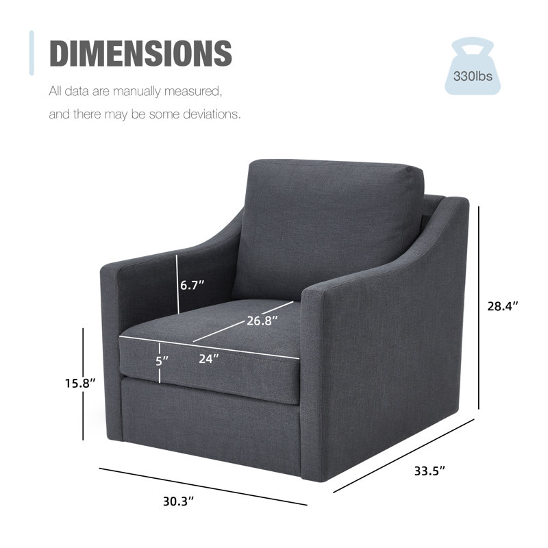 Winston Porter Callisburg Upholstered Swivel Armchair Wayfair